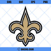 Saints Fleur SVG, New Orleans Saints SVG, Black &amp; Gold Fleur De Lis Shaped SVG