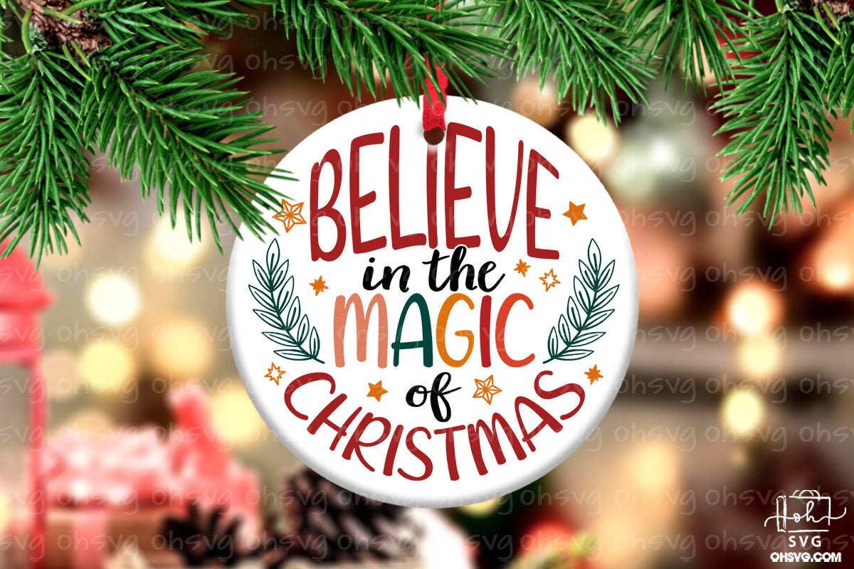 Believe In The Magic Of Christmas PNG, Christmas Ornament PNG, Christmas Scene PNG