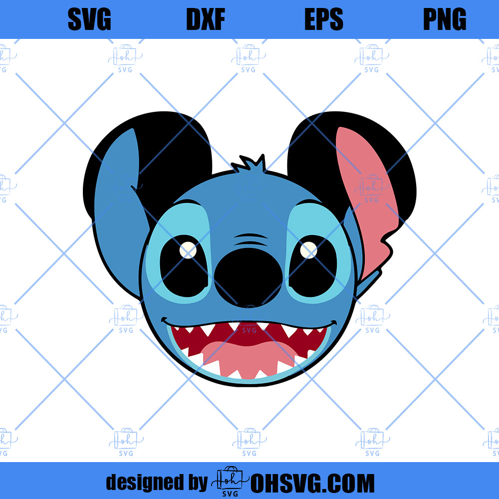 Mickey Rabbit Stich Stich x Mickey, Mickey Mouse SVG, Stich SVG PNG DXF Cut Files For Cric ...