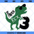 T Rex Birthday SVG, Three Rex Dinosaur SVG, 3rd Birthday SVG, Third Birthday SVG
