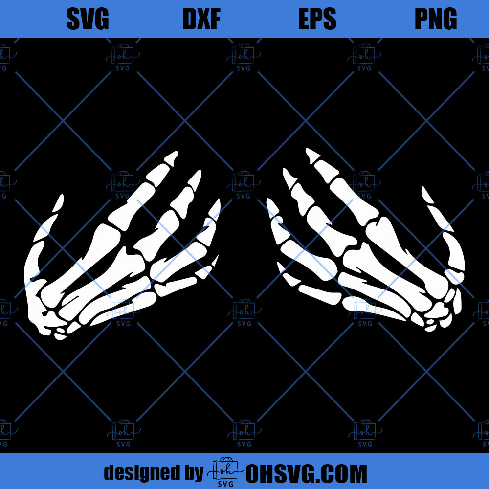Skeleton Hands Bra SVG, Halloween For Woman SVG, Funny Halloween