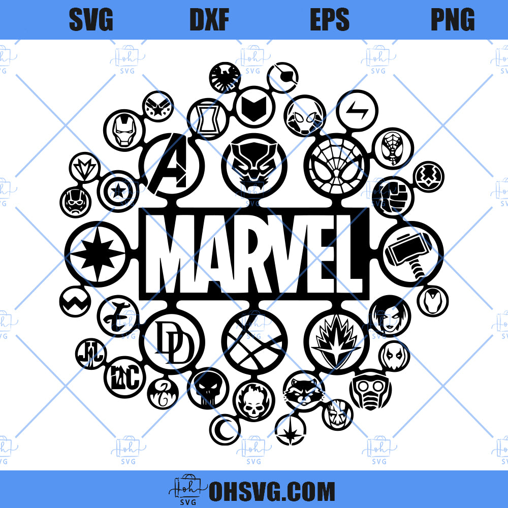 Marvel Mickey Mouse Disney SVG, Mickey Mouse Head SVG, Avengers