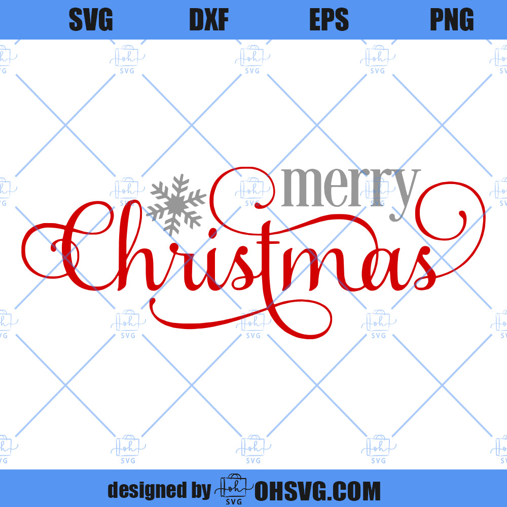 Merry Christmas SVG, Happy Holidays SVG, Winter SVG PNG DXF Cut Files For Cricut