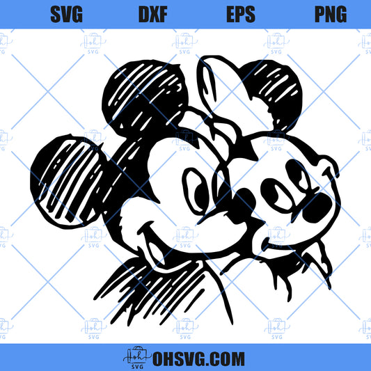 Minnie Mouse Sketch Version SVG, Family Trip Vacation SVG