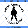 Merry Christmas Home Alone Funny SVG, Ya Filthy Animal SVG