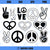 Peace Sign SVG, Peace SVG, Peace Heart SVG, Peace Love SVG