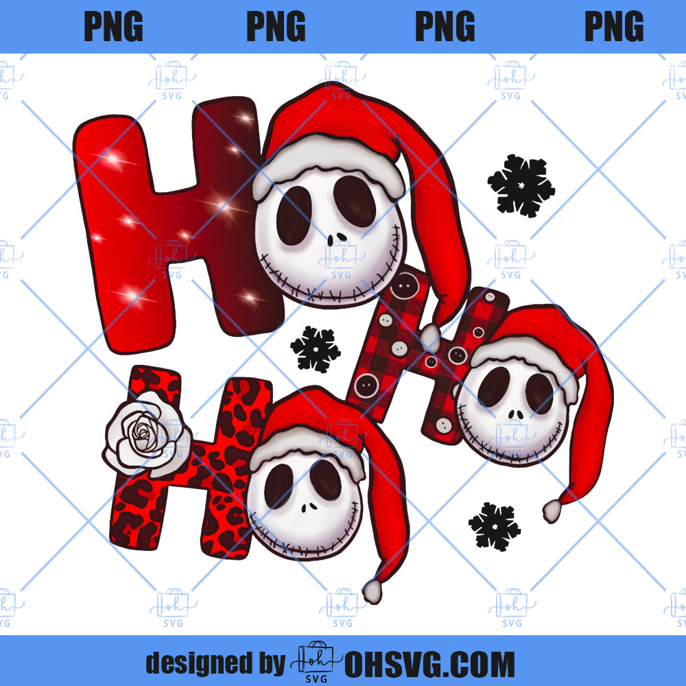 Skeleton Ho Ho Ho PNG, Jack Skellington Christmas PNG, Jack Ho Ho Ho Christmas PNG