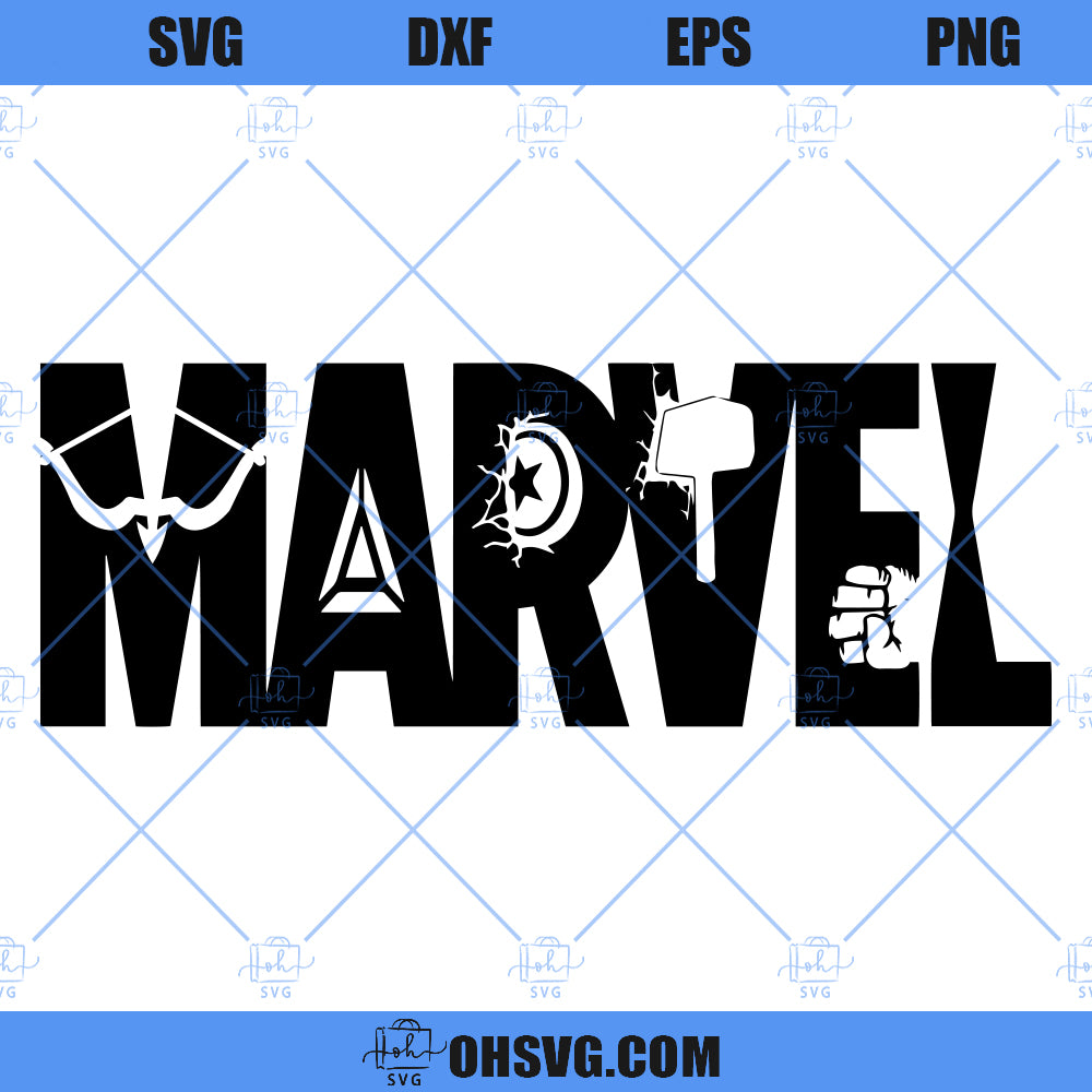 Super Hero SVG, Marvel SVG, Superhero Marvel Team SVG