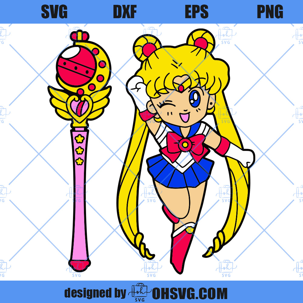 Sailor Moon SVG, Usagi Sailor Moon SVG, Anime Girl SVG