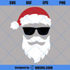 Santa SVG, Christmas Santa Face SVG, Santa With Sunglasses SVG, Hipster Santa SVG