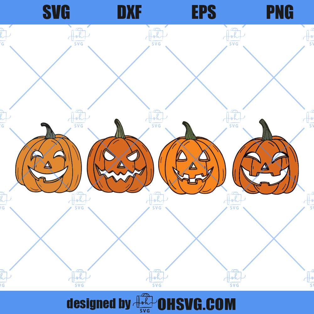 Pumpkin SVG, Jack-o-Lantern SVG, Spooky Season SVG, Pumpkin Fall SVG