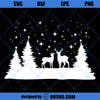 Winter Scene SVG, Deer SVG, Snowy Woods SVG, Snowy Christmas SVG, Christmas Deer SVG