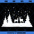 Winter Scene SVG, Deer SVG, Snowy Woods SVG, Snowy Christmas SVG, Christmas Deer SVG