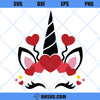 Love Unicorn SVG, Valentine SVG, Heart Valentine Unicorn SVG