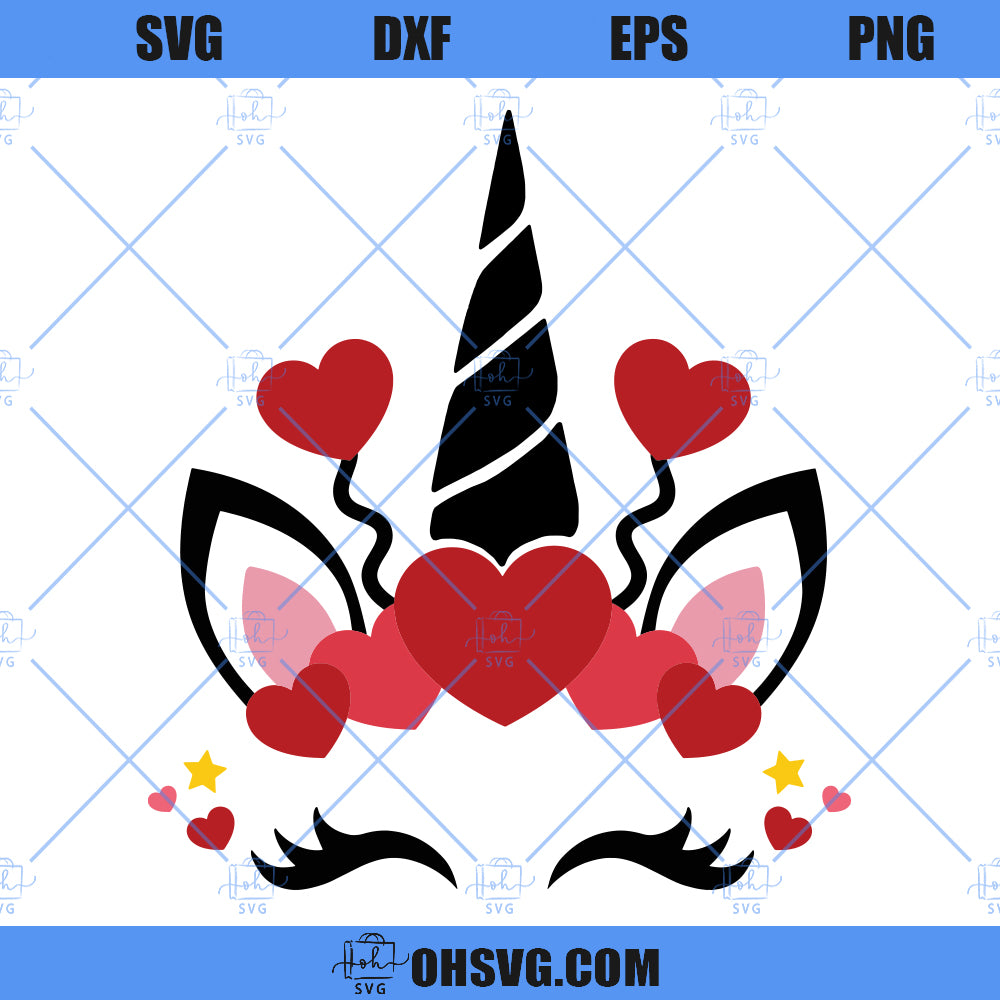 Love Unicorn SVG, Valentine SVG, Heart Valentine Unicorn SVG