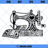 Vintage Sewing Machine SVG, Sewing Machine Zentangle SVG, Sewing Machine Mandala SVG