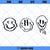 Smiley Face SVG, Smiley SVG, Smiley Face Icon SVG PNG DXF Cut Files For Cricut