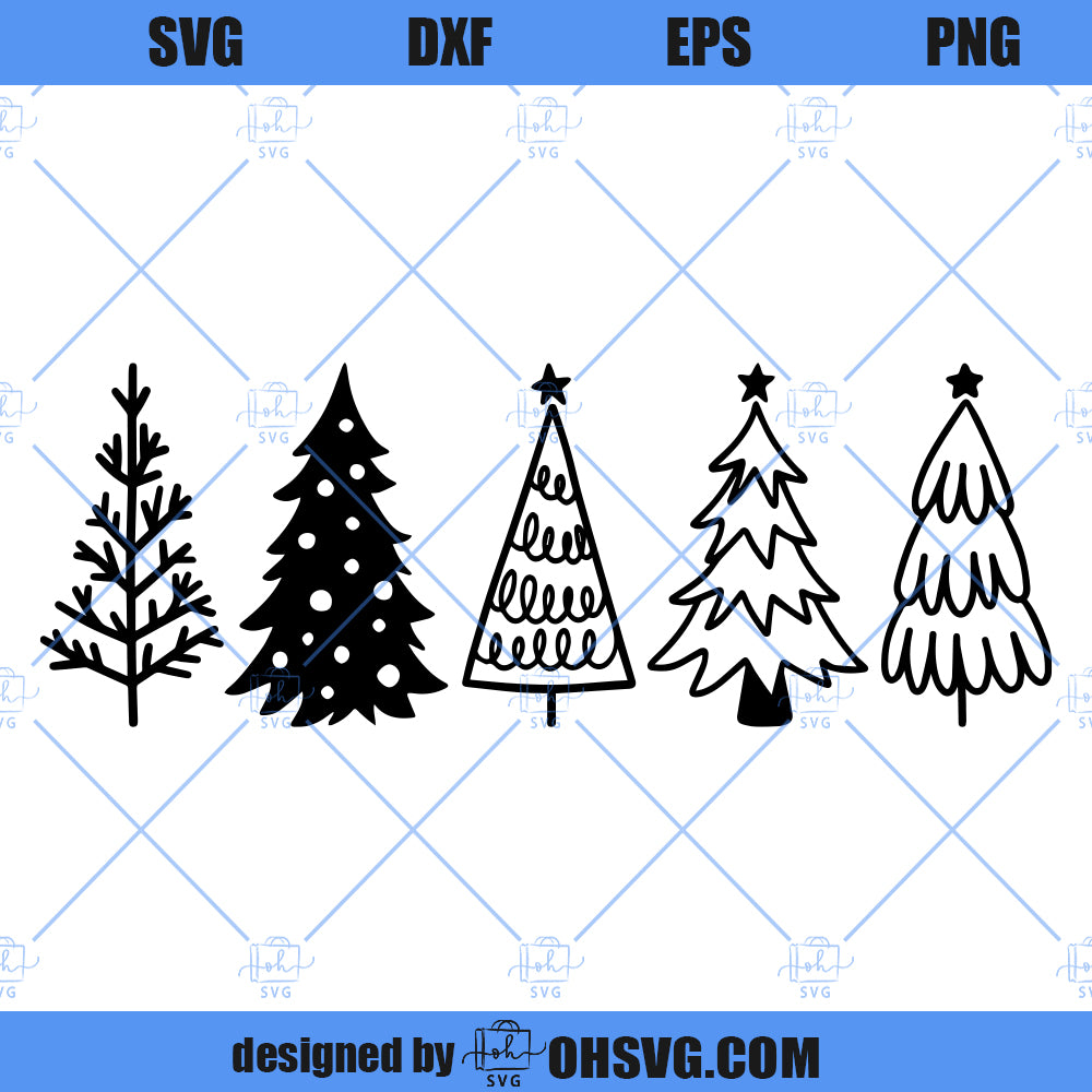 Christmas Tree SVG, Christmas SVG Cricut Silhouette PNG DXF Cut Files For Cricut