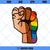 Equality Fist SVG, Equal Rights SVG, LGBT SVG, Human Hands Equal Rights SVG