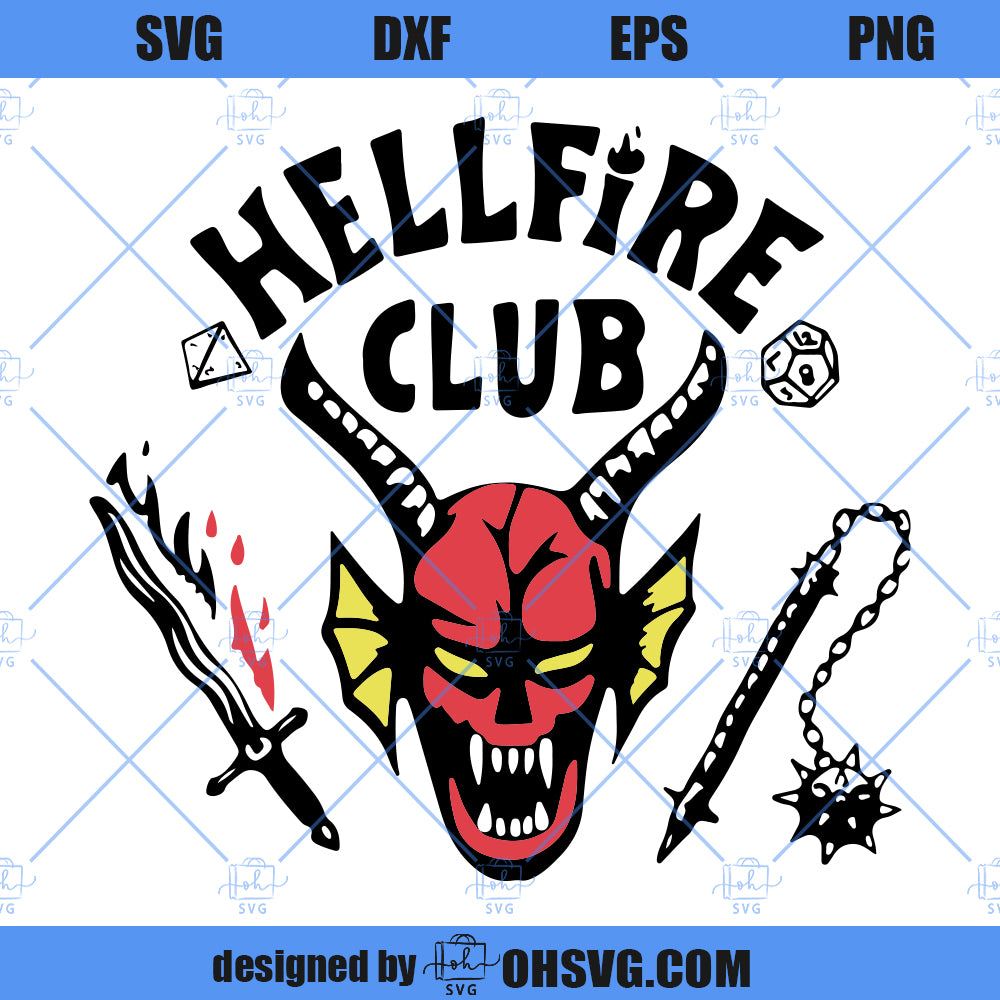 HellfireBaseball Club SVG, Hellfire Club SVG, Hellfire Stranger Things SVG