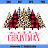 Christmas SVG, Christmas Trees SVG, Merry Christmas SVG, Leopard Plaid Christmas Trees SVG