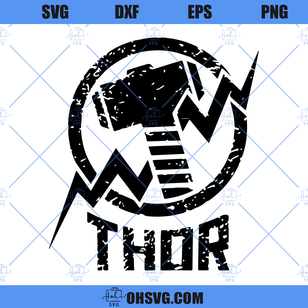 Thor SVG, Thor Avengers Logo SVG PNG DXF Cut Files For Cricut