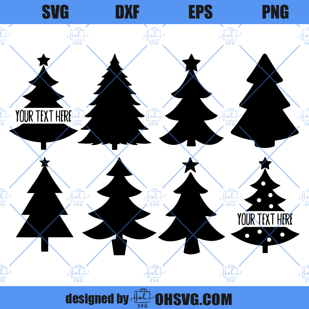 Christmas Tree SVG, Christmas SVG Cricut Silhouette PNG DXF Cut Files For Cricut