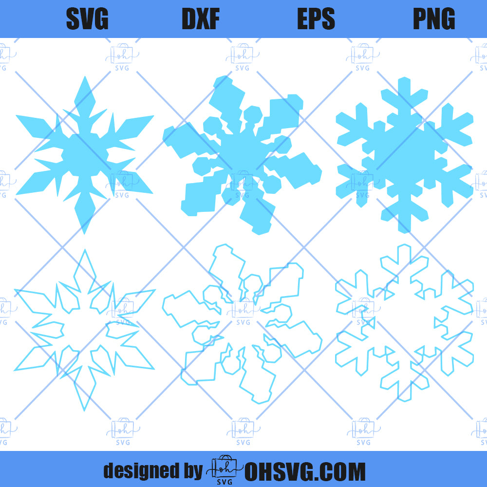 Winter Snowflake Christmas SVG, Snowflakes SVG, Winter SVG