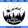 Merry Christmas SVG, Winter SVG, Christmas SVG, Flying Santa SVG, Reindeer SVG