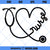 Nurse Stethoscope SVG, Heart Stethoscope SVG, Nurse Life SVG, Nursing SVG, Love Nurse Lettering SVG