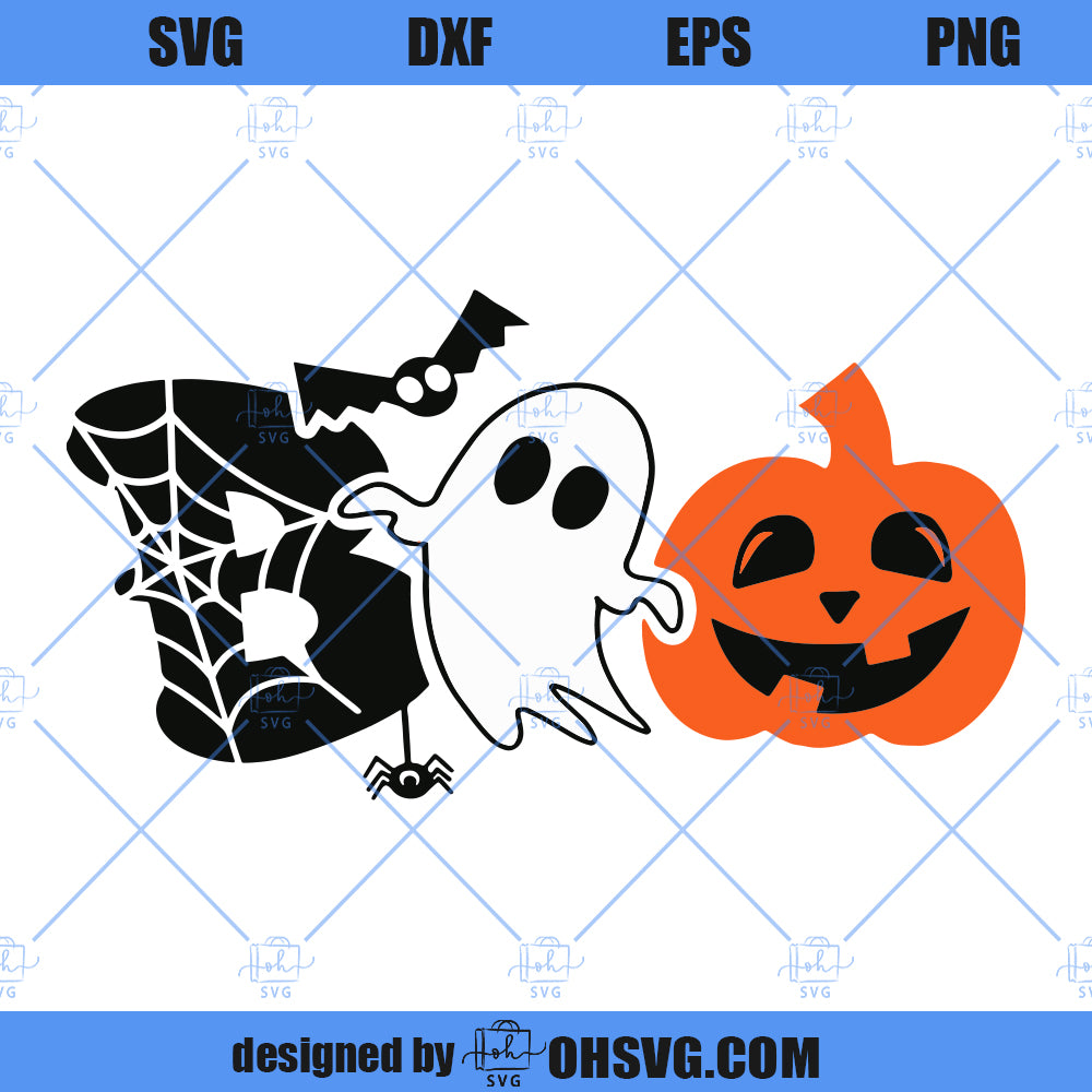 Boo SVG, Halloween SVG, Ghost SVG, Spooky SVG, Boo Pumpkin SVG
