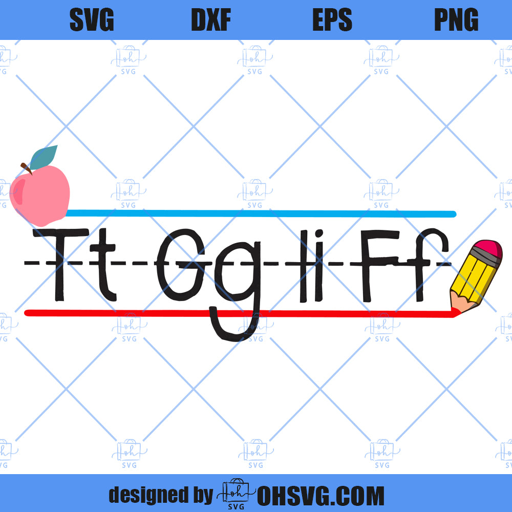 TGIF Teacher SVG, Kindergarten Teacher SVG, Teacher Appreciation SVG, Alphabet Teacher SVG