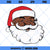 Santa Claus SVG, African American Santa SVG, Christmas Santa SVG