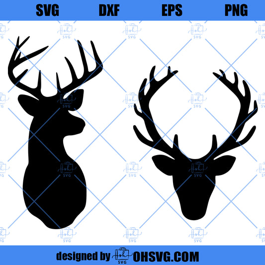 Deer Head SVG, Deer SVG, Deers SVG, Hunting SVG Cricut Silhouette
