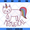 Cat Sticker, Unicorn Decal, Rainbow, Funny Stickers, Vinyl Decals, Laptop Stickers, Car Decal, Girl Gift, For Her, Colorful Stickers