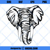 Elephant SVG, Face Elephant SVG PNG DXF Cut Files For Cricut