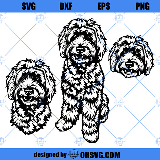 Labradoodle SVG, Labradoodle SVG Cricut Silhouettes Vector Clipart