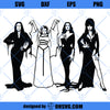 Morticia Addams Lily Munster Vampira &amp; Elvira Cut Files | Addams Family Design | Horror Goth Queens SVG | Digital Download | svg dxf eps stu