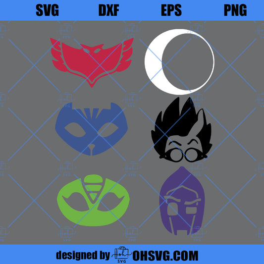 PJ Heroes Masks Colorblock Raglan Jersey SVG, PJ Heroes SVG