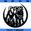 Bear In The Woods SVG, Bear Mountain SVG, Bear Camping SVG