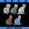Horror Movies Halloween Characters And Cat Mashup T-SVG, Horror Cat SVG