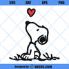 Snoopy SVG, Peanuts SVG, Snoopy Heart SVG PNG DXF Cut Files For Cricut