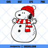 Snoopy Christmas SVG, Snoopy Snowman SVG, Peanuts Christmas SVG