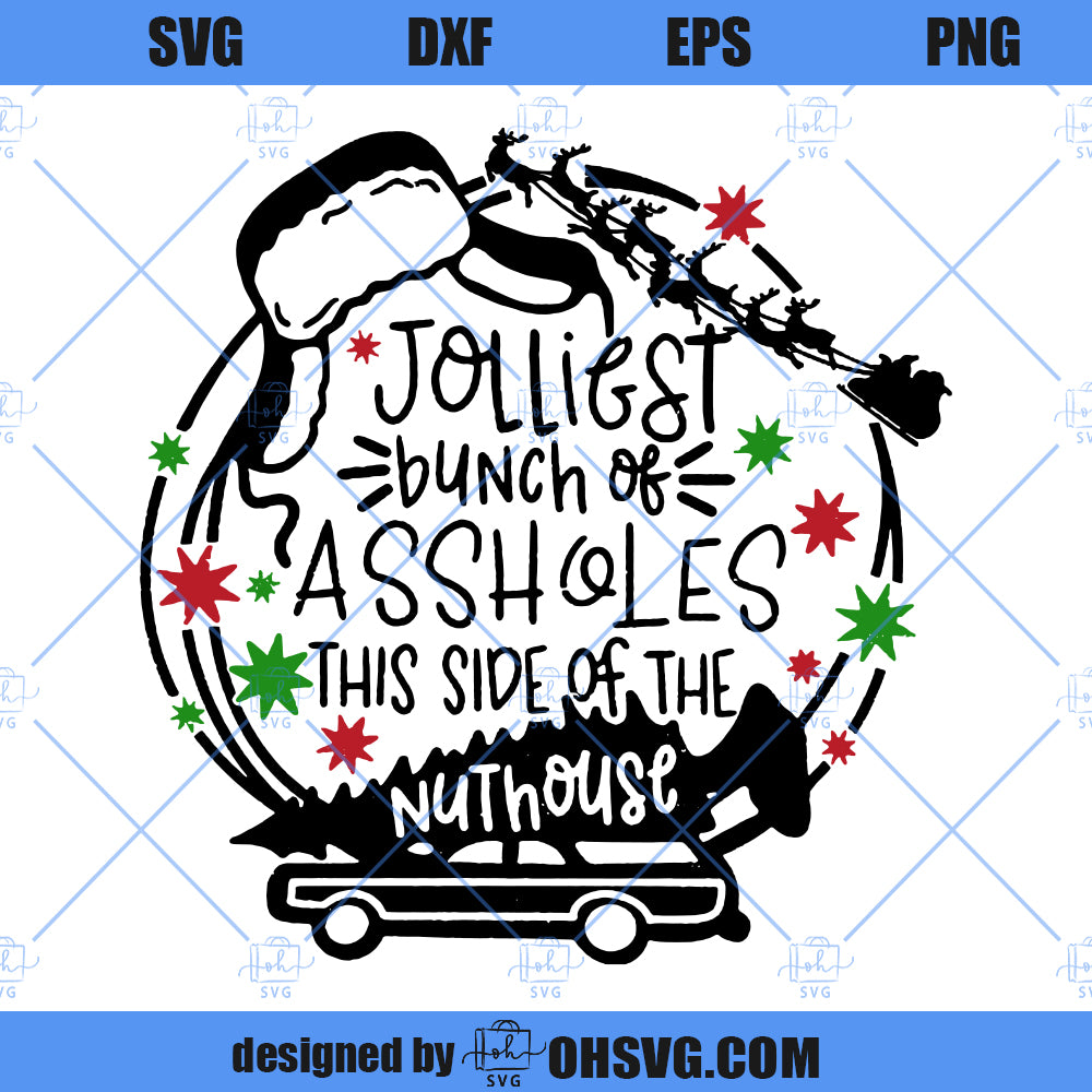 Christmas Vacation Clark Griswold SVG, Family Car Tree SVG, Jolliest B