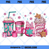 Pink Christmas Coffee Cups PNG, Pink Christmas PNG, Coffee Cups PNG