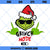 The Grinch Mode On SVG, Grinch Middle Finger Naughty Cool Grinch Sunglasses Funny SVG