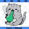 New Bong Cat SVG, Cat Smoke Weed SVG PNG DXF Cut Files For Cricut
