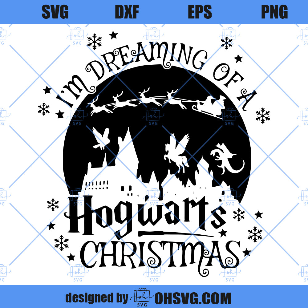 I’m Dreaming Of A Hogwarts Christmas SVG, Buffalo Check SVG, Hogwarts Christmas SVG