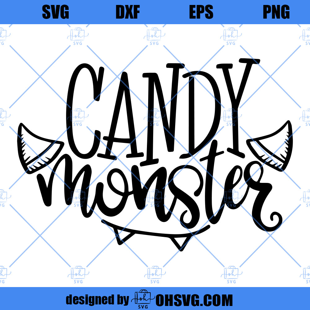 Candy Monster SVG, Kids Halloween SVG, Funny Children Halloween SVG