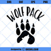 Wolf Pack SVG, Wolf Paw Print And Wolf SVG, Wolf SVG